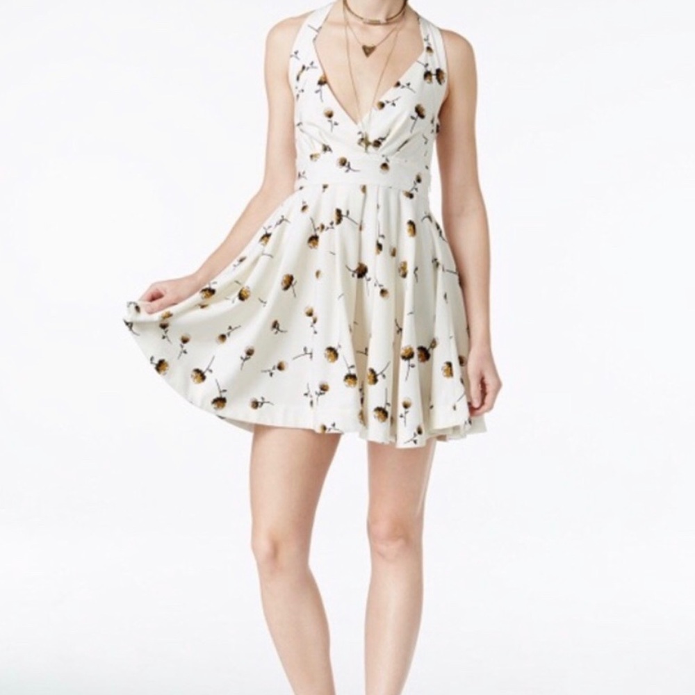 Free People cream floral dress